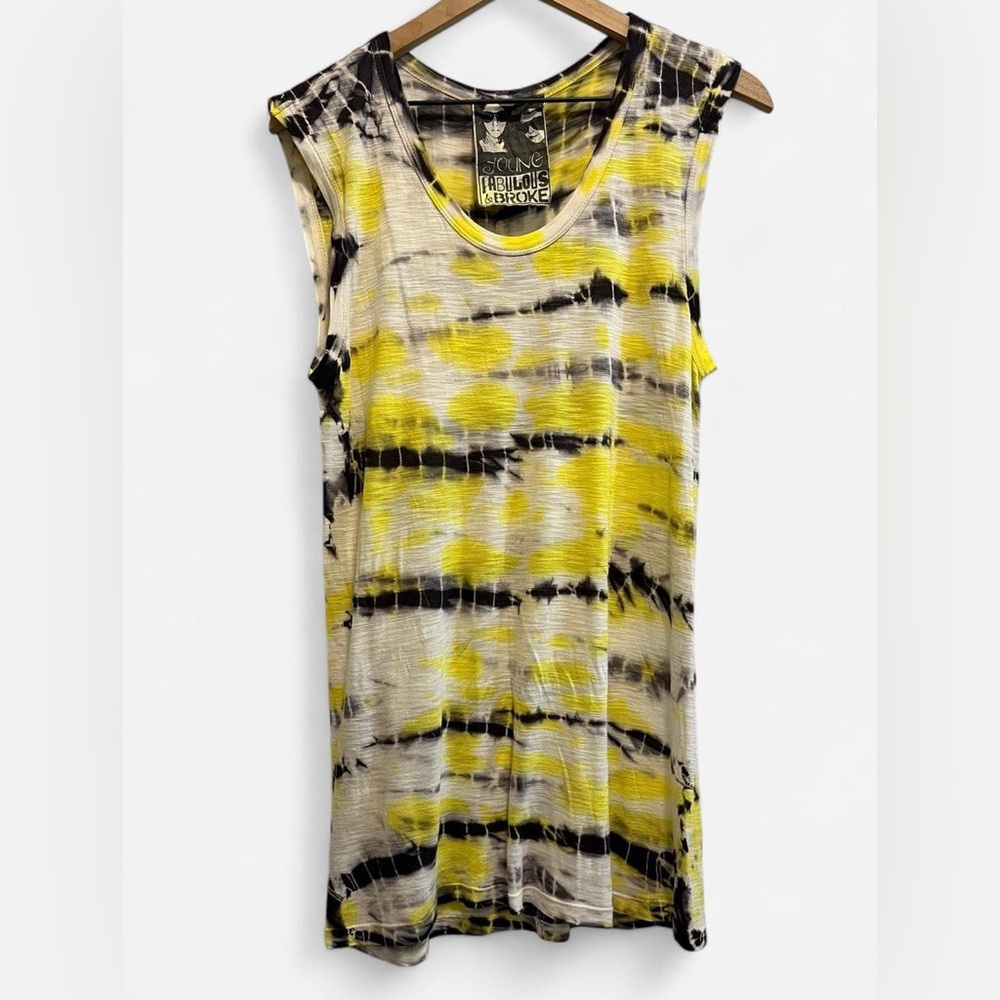 Young Fabulous & Broke Yellow and Black Short Sleeve Tee